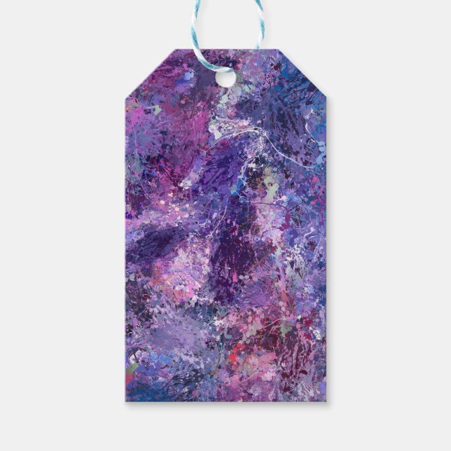 Étiquettes-cadeau Abréviation violette (Devant)
