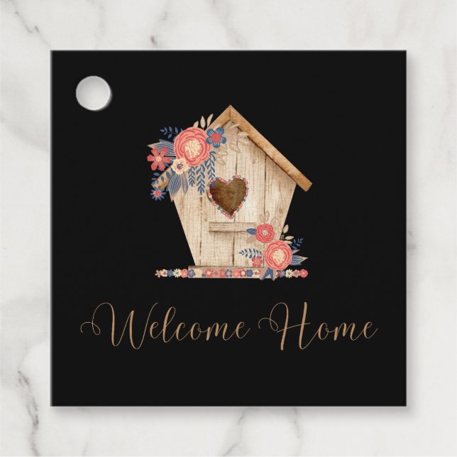 Étiquettes Cadeau Accueil Bienvenue Realtor Personnalisé en couleur  (Devant)