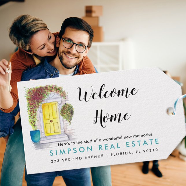 Étiquettes-cadeau Accueil de l'agent immobilier (Créateur téléchargé)
