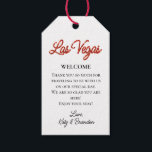 Étiquettes-cadeau Accueil Mariage de Red Las Vegas<br><div class="desc">Cette étiquette cadeau de bienvenue de Las Vegas est accentuée de rouge brillant sur un arrière - plan blanc, ce qui en fait un cadeau de bienvenue parfait pour vos invités à un mariage de destination à Las Vegas. Il fait partie de la collection Mariage Red Las Vegas Sparkles. Si...</div>