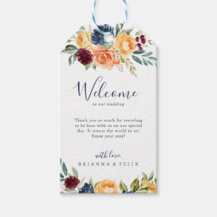 Étiquettes-cadeau Accueil Mariage Floral Élégant Multicolor