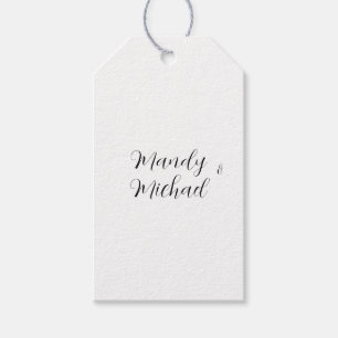 Étiquettes-cadeau Accueil minimaliste Mariage de calligraphie modern