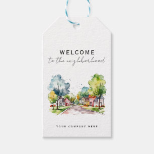 Étiquettes-cadeau Accueil personnalisé au logo du quartier