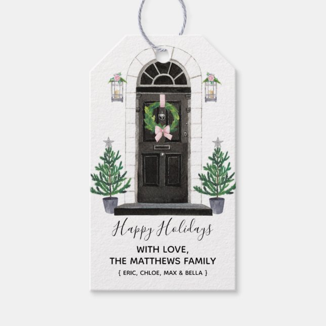 Étiquettes-cadeau Accueil pour les fêtes Fêtes Noël Tags cadeaux (Devant)