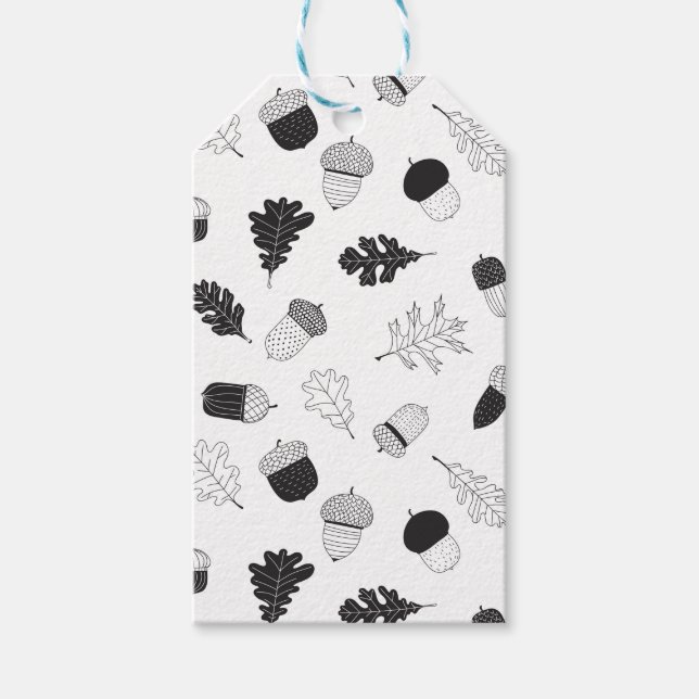 Étiquettes-cadeau Acorns et feuille (Devant)
