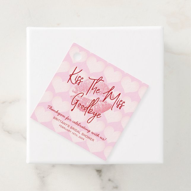 Étiquettes Cadeau Adieu à la Demoiselle de la Saint-Valentin (En situation)