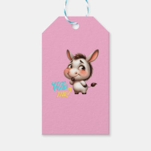 Étiquettes-cadeau Adorable âne pour Noël 2024 - Cadeau parfait