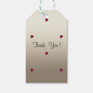 Étiquettes-cadeau Adorables Mignonnes, Coccinelles Rouges, Lumineuse