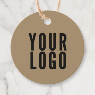 Étiquettes Cadeau Adresse du logo de l'entreprise Kraft Tag