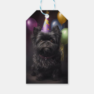 Étiquettes-cadeau Affenpinscher Chien Ballons d'anniversaire