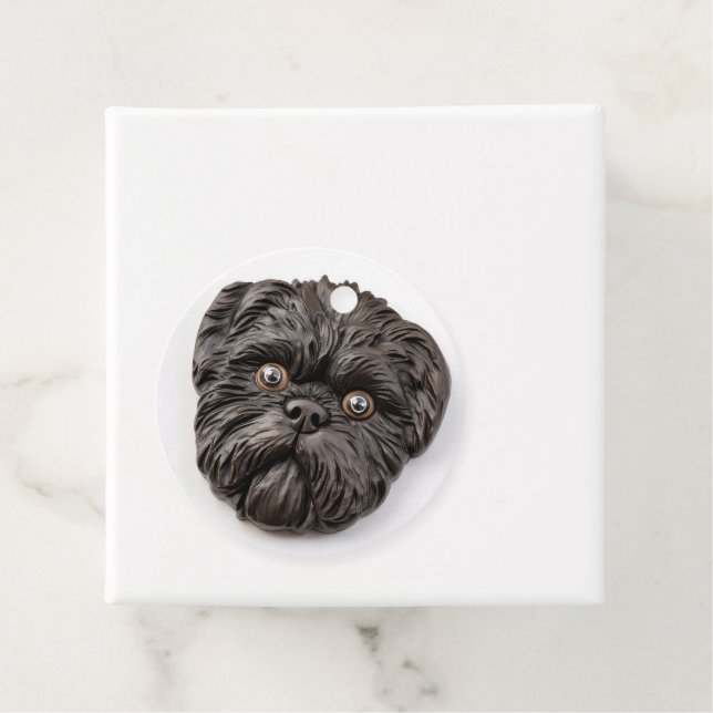 Étiquettes Cadeau Affenpinscher Inspiré 3D (En situation)