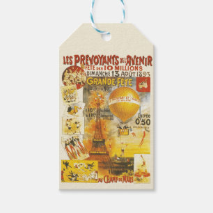 Étiquettes-cadeau Affiche Antique de la Grande Fête Foire de Paris
