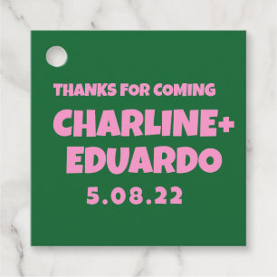 Étiquettes Cadeau Affiche de bienvenue Mariage rétro d'écriture manu