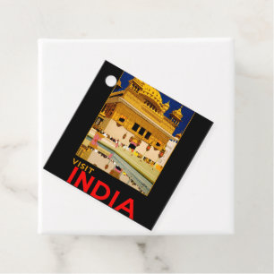 Étiquettes Cadeau Affiche de voyage Inde art indien vintage