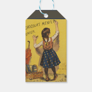 Étiquettes-cadeau Affiche vintage Chocolat Menier française Art Boui