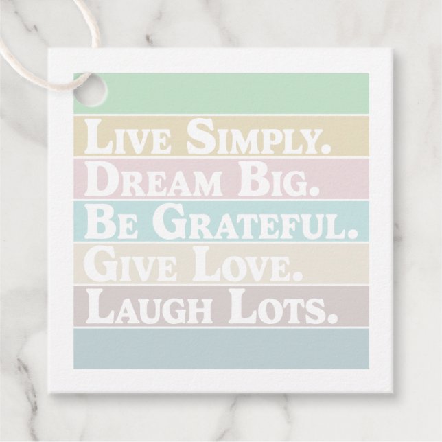 Étiquettes Cadeau Affirmations Positives (Devant)