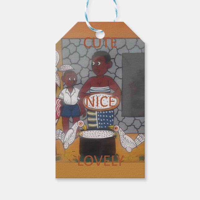 Étiquettes-cadeau Africain traditionnel Homestead Lifestyle (Devant)