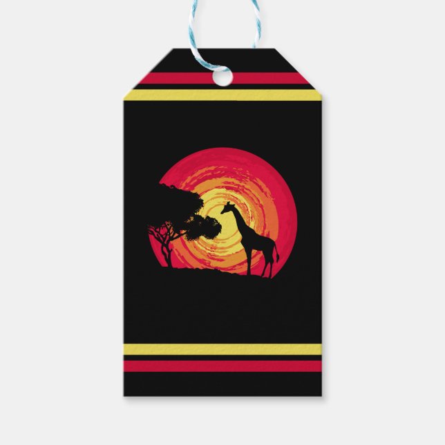 Étiquettes-cadeau African sunset (Devant)