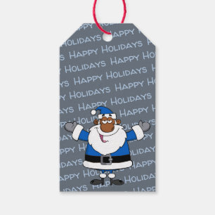 Étiquettes-cadeau Afrique-Amérique Père Noël Noël Hanoukka Kwanzaa