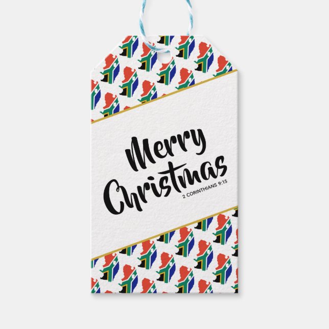 Étiquettes-cadeau AFRIQUE DU SUD Personnalisé Joyeux Noël (Devant)