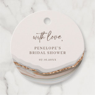 Étiquettes Cadeau Agate Merci en marbre pierre Favoriser les balises