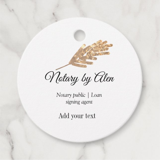 Étiquettes Cadeau Agent de signature de prêt public notaire ajouter  (Devant)