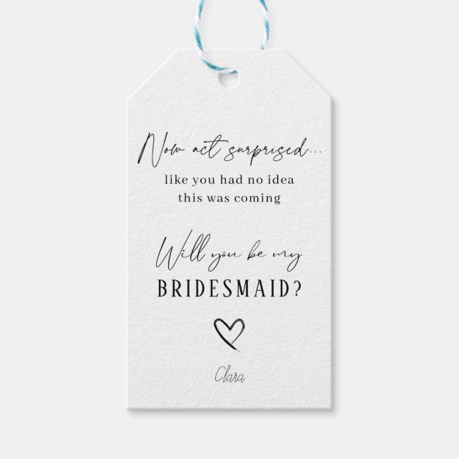 Étiquettes-cadeau Agissez maintenant sur la proposition surprenante  (Devant)