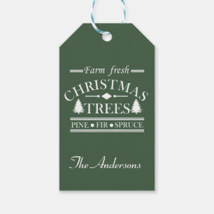 Étiquettes-cadeau Agritourisme Joyeux arbres de Noël
