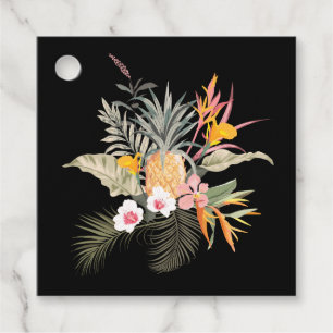Étiquettes Cadeau Aiguille tropicale Fête des mariées florale Favori