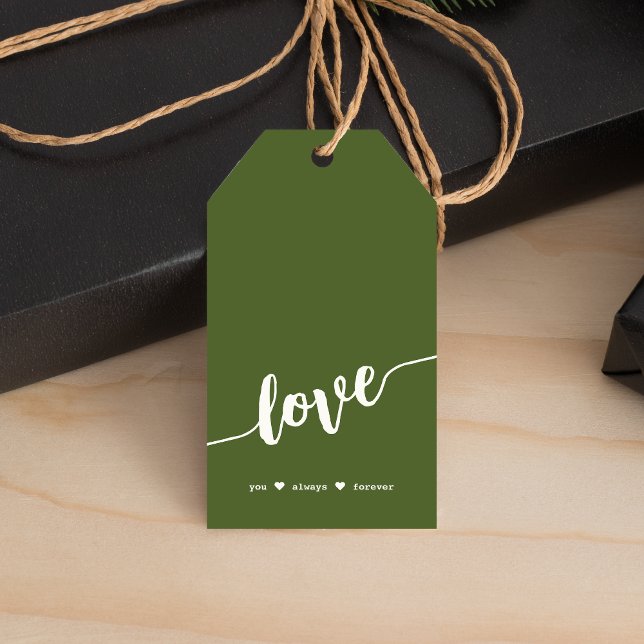 Étiquettes-cadeau "Aimez-vous toujours" Vert (Créateur téléchargé)
