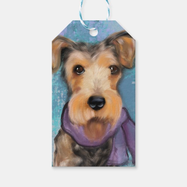 Étiquettes-cadeau Airedale Terrier (Devant)