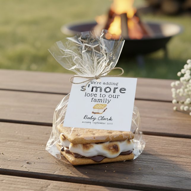 Étiquettes Cadeau Ajout de la balise S'more Love Baby shower (Créateur téléchargé)