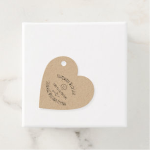 Étiquettes Cadeau Ajouter un logo fait avec amour Merci pour votre