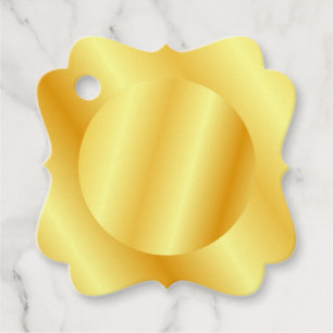 Étiquettes Cadeau Ajouter un texte de monogramme de logo Faux aspect