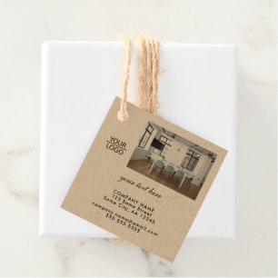 Étiquettes Cadeau Ajouter votre logo Promotion photo texte personnal