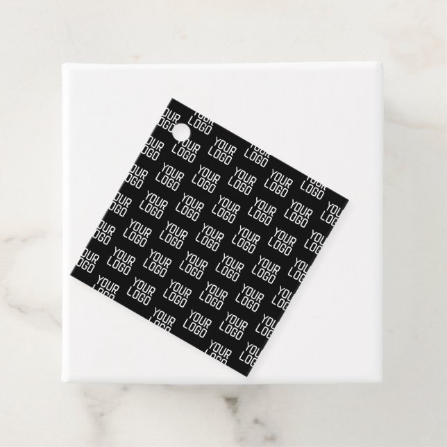 Étiquettes Cadeau Ajouter votre logo Répéter Motif Modèle modifiable (En situation)