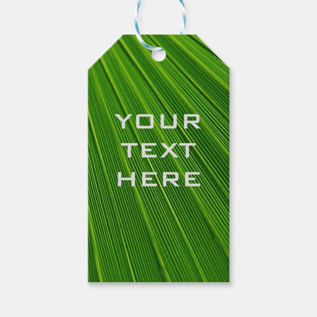 Étiquettes-cadeau Ajouter votre propre texte vert (Devant)