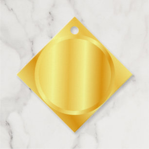 Étiquettes Cadeau Ajouter Votre Texte Monogramme Faux Or Revêtement