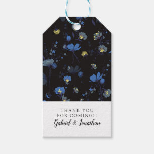 Étiquettes-cadeau Ajoutez votre motif floral soufflé par vent nomm