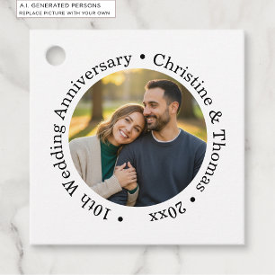 Étiquettes Cadeau Ajoutez votre propre photo de couple pour vos 10 a