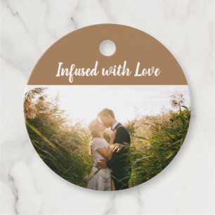 Étiquettes Cadeau Ajoutez votre propre photo de mariage avec amour