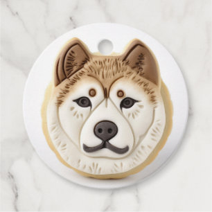 Étiquettes Cadeau Akita Chien 3D Inspiré