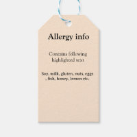 Alerte d'allergie alimentaire ajouter le nom des a