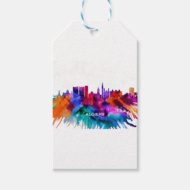 Étiquettes-cadeau Alger Skyline (Devant)
