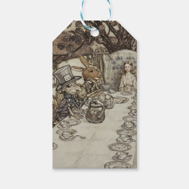 Étiquettes-cadeau Alice Anniversaire Anniversaire Fête de la haine d (Devant)