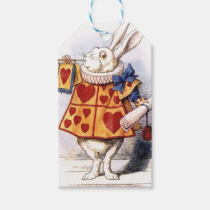 Étiquettes-cadeau Alice au pays des merveilles Lapin Blanc