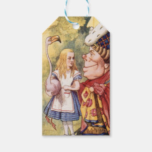 Étiquettes-cadeau Alice au pays des merveilles, Reine de Cœur, Cigog