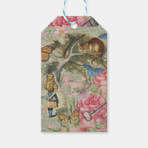 Étiquettes-cadeau Alice Chat du Cheshire Jardin de l'Arbre Wonderlan