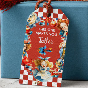 Étiquettes-cadeau Alice festive dans ONEDERLAND 1er anniversaire thé