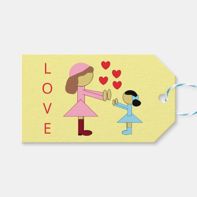 Étiquettes-cadeau All Children Need Love : Yellow (Devant (Horizontal))